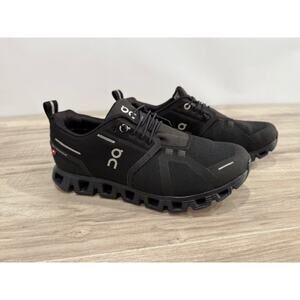 On Cloud 5 Women's Waterproof Black Running Shoes/Sneakers - Black - Size 6.5